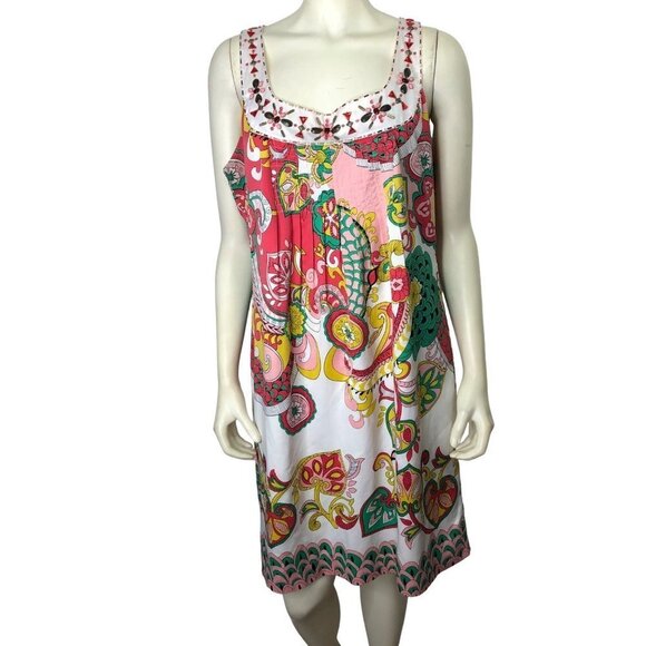 NICOLE BY NICOLE MILLER Dresses & Skirts - NICOLE BY NICOLE MILLER BEADS EMBELISHED SHIFT DRESS SIZE 12